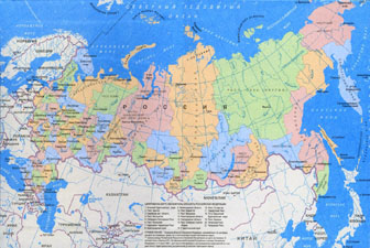 Детальная карта регионов России.