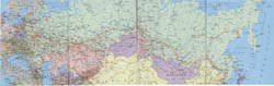 Детальная карта дорог Российской Федерации с крупными городами.