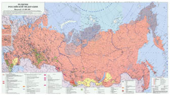 Большая детальная карта религий Российской Федерации.
