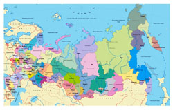 Карта регионов России.